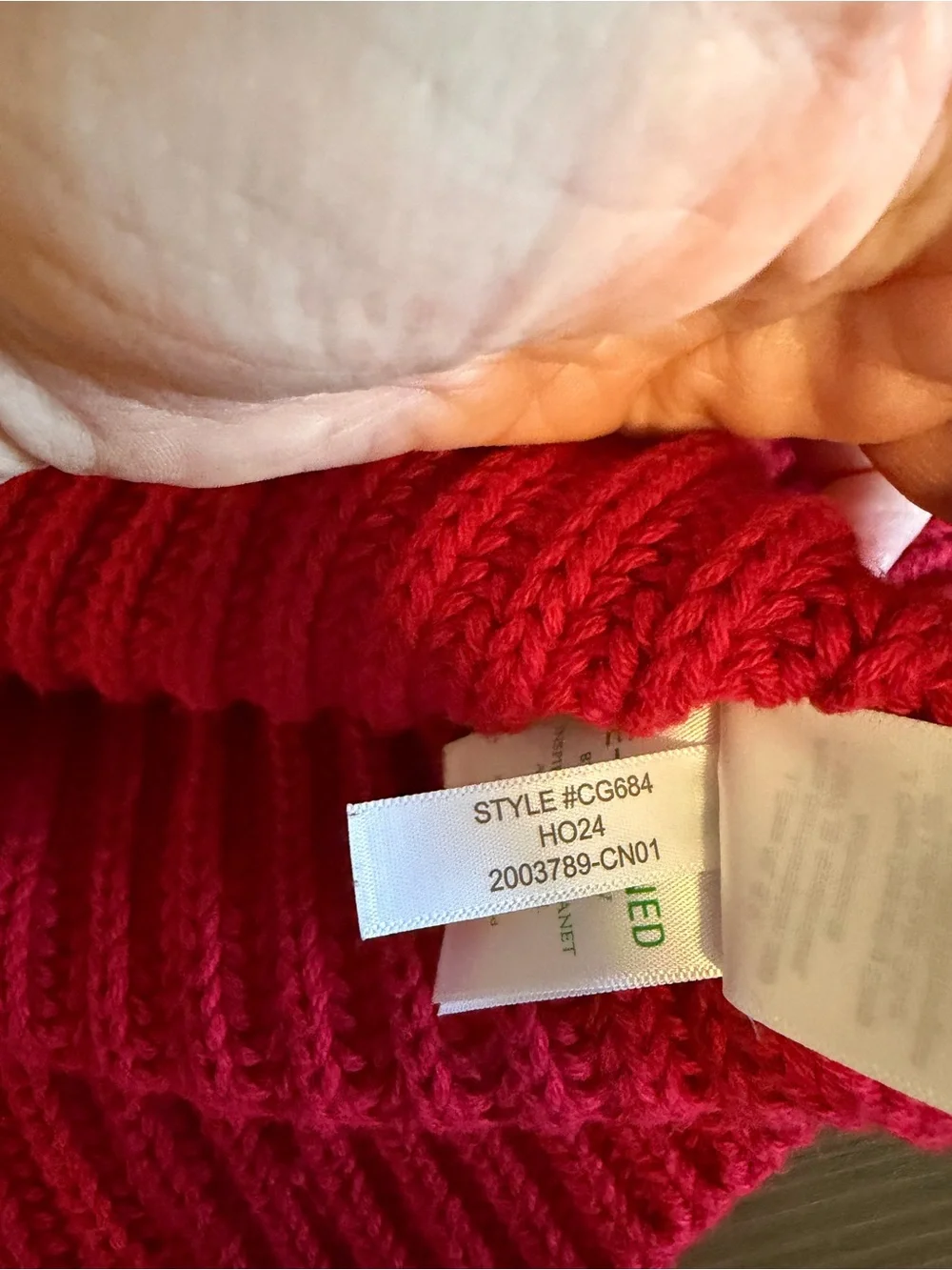 J. Crew Heritage Cotton Fisherman Red Ribbed Crewneck Sweater